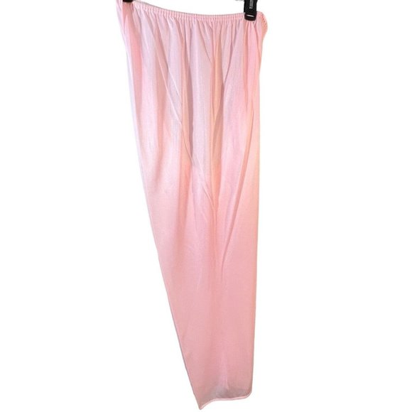 New Womens Private Moments Pink Pajama Set Size 1XL Plus Size Nylon Button Front - Picture 5 of 8